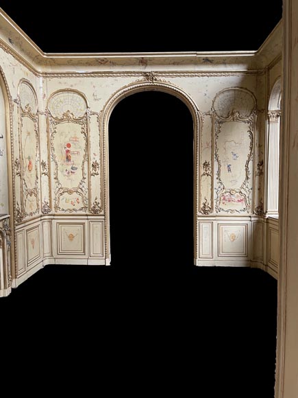 Panelled room with fine chinoiserie decoration from the Villa Les Cèdres,  King Leopold II’s residence  in Saint-Jean-Cap-Ferrat, Côte d’Azur_cn