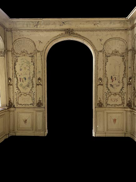 Panelled room with fine chinoiserie decoration from the Villa Les Cèdres,  King Leopold II’s residence  in Saint-Jean-Cap-Ferrat, Côte d’Azur_cn